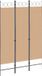vidaXL Paravent 3 panneaux beige 120 x 180 cm tissu