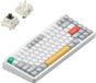 NuPhy Halo75 V2 IO Serie, clavier de jeu mécanique, Bluetooth/2.4GHz/USB-C - QWERTY (États-Unis), Ionic White / Brown Max