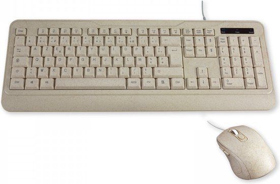 Mcl MCL MP3A99AACK2012BIB Toetsenbord Inclusief Muis Universeel USB AZERTY Frans Beige