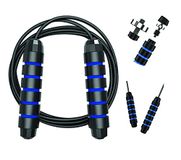 PARENCE. - 2m75 verstelbaar ergonomisch springtouw/kogellagers/PVC gecoat stalen kabel/schuim anti-slip handgrepen - hoogwaardige outdoor- en indoortraining