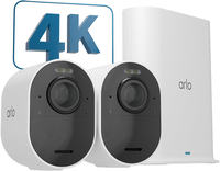 Arlo Ultra 2 - Draadloze IP-beveiligingscamera - 4K - Buiten & Binnen - 2 stuks - Wit/Zwart