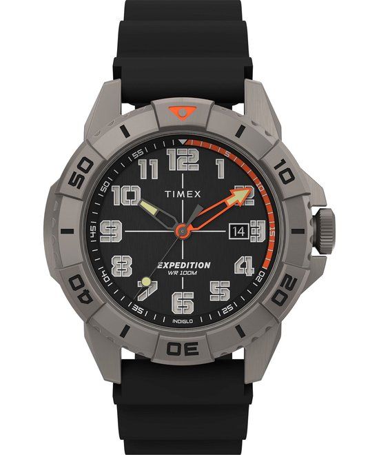 Timex Expedition North Ridge TW2V40600 Herenhorloge - Zwart - 42mm - Siliconen Band