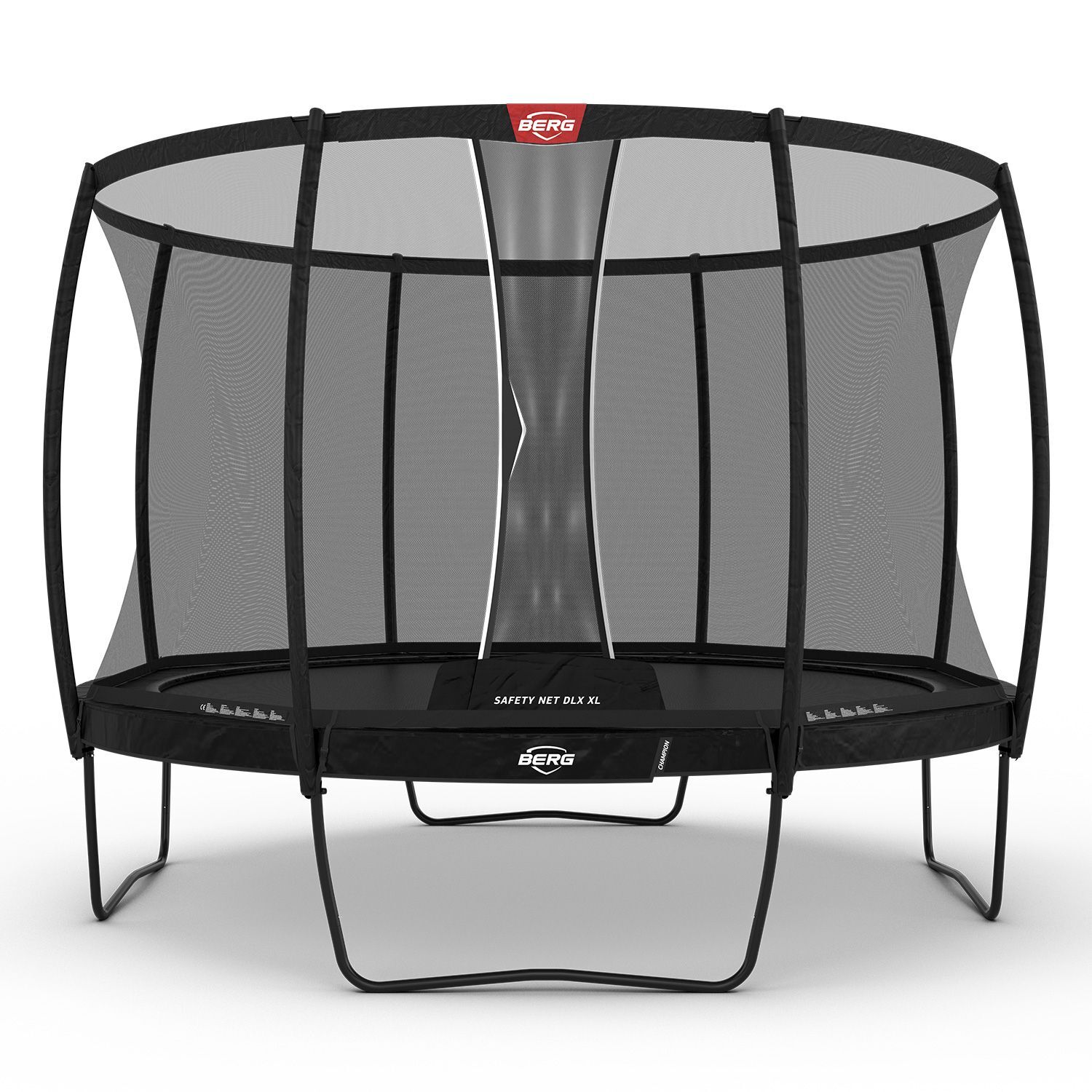 Berg trampoline rond Champion Regular zwart 330 cm met veiligheidsnet deluxe XL