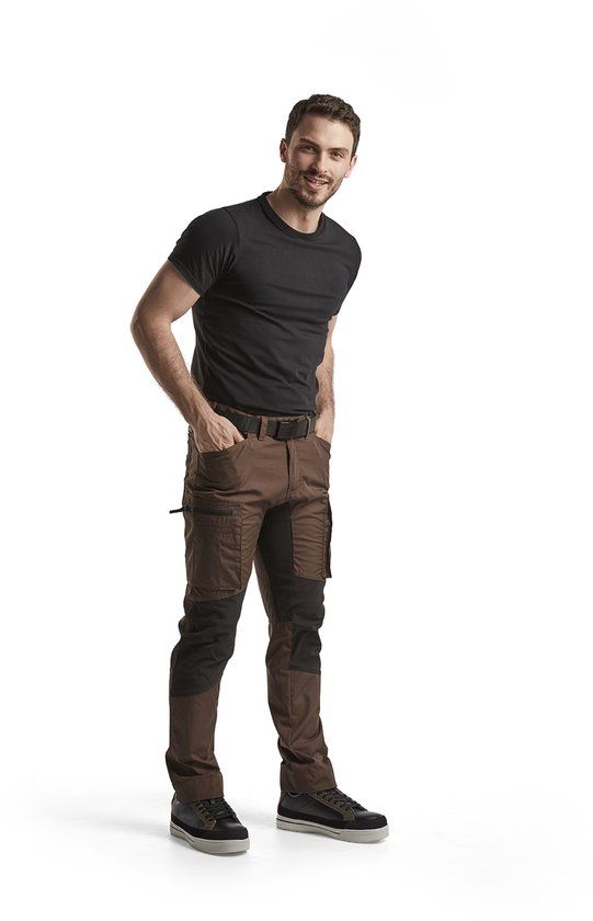 Blåkläder Service werkbroek met stretch 1459-1845 - Bruin/Zwart - C44