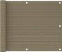 vidaXL Balkonscherm 75x500 cm HDPE Taupe