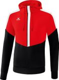 Erima Squad Hoodie Heren Rood / Zwart / Wit 3XL
