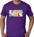 Bellatio Decorations Shoppartners Bv Grote Maten jaren 60 Flower Power verkleed shirt paars met gekleurde peace tekens heren - Plus size heren XXXL
