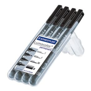 Staedtler 31-9WP4GS - Permanente markers - Zwart - 4 stuks