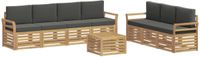 vidaXL Sofa-Sets 8-st Wit en antracietkleurig Polyester