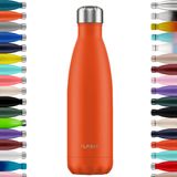 FLASKE Original Drinkfles 500 ml - Geïsoleerde RVS Waterfles - BPA-vrij - 12u Warm & 24u Koud - Geschikt als Thermosfles en Thermoskan - Water Bottle Stainless Steel - Sunrise