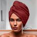Soleil d'ocre Badhanddoek voor het hoofd, katoen, 24 x 62 cm, baksteen lagune