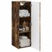 vidaXL Wandgemonteerde Badkamerkast Gerookt eiken 33 x 34,5 x 60 cm