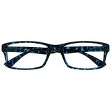 Blauwe The Reading Glasses Company M92-3 -2,50 stuks schildpadglazen, blauw, designerstijl, heren en dames