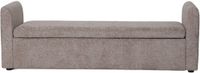 Giga Meubel Opbergbank Calvin - Stof Taupe - 2 Zitplekken - 151x45x50cm