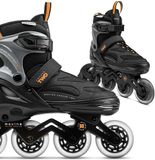 Movino Cruzer Two - Inline Skates - Skeelers - Soft Boot - Verstelbaar (38-41) - Grijs/Oranje
