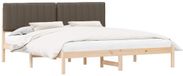 vidaXL Bedframe met Gevoerd Hoofdbord Taupe 180 x 200 cm
