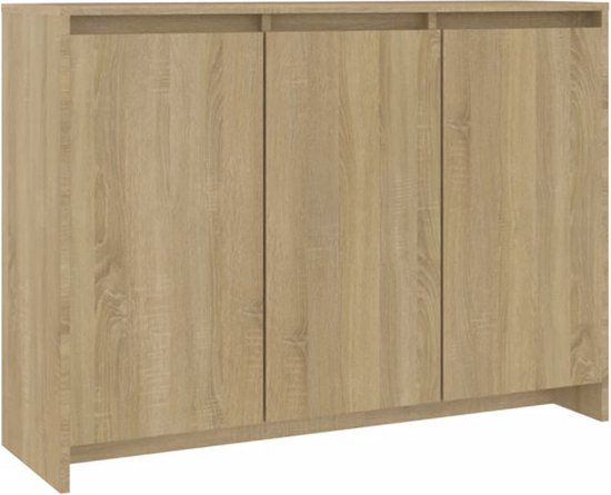 vidaXL Dressoir 102x33x75 cm Bewerkt Hout Sonoma Eikenkleurig