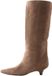 Next - Dames - N. Premium knielaarzen met kittenhak en puntige neus - Taupe/Tan