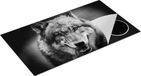 Chefcare Inductie Beschermer Wolvenkop - Zwart Wit - 95x55 cm