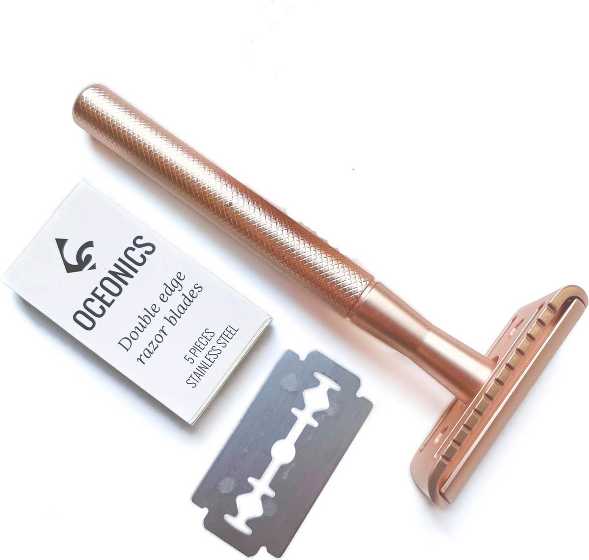 Oceonics Safety Razor Rosé Round incl. 5 scheermesjes | Zero Waste