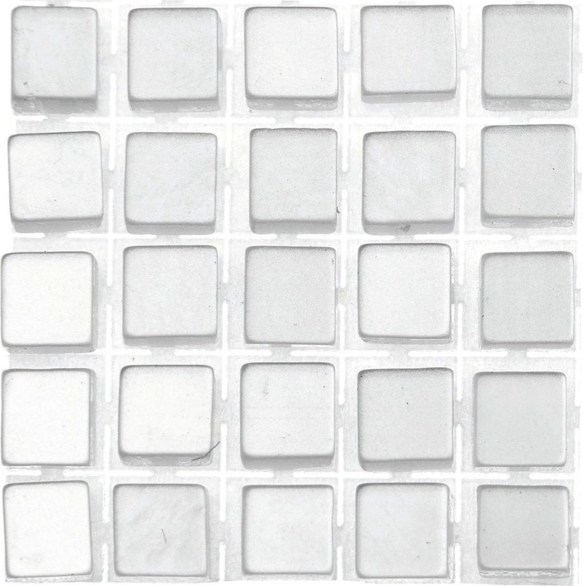Glorex Hobby 595x stuks mozaieken maken steentjes/tegels kleur grijs met formaat 5 x 5 x 2 mm