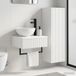 Maison Exclusive - Set de deux armoires de salle de bain, blanches, 33 x 34,5 x 100 cm