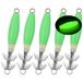 OROOTL Lichtgevende Inktvis Jig Haken Zoutwater, 5 stks/10 stks Glow Inktvis Jigs Kit Fluorescerende Inktvis Mouw Jig Octopus Inktvis Lokt Hard Visaas Set met Visgerei Doos