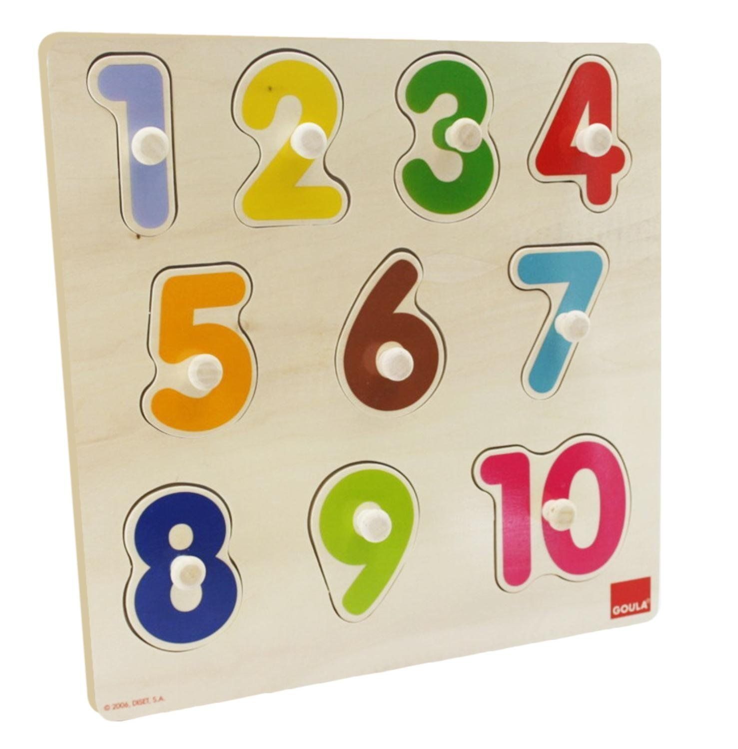 Goula Jumbo Cijfers Puzzel - Hout - Meerkleurig - Vanaf 2 jaar