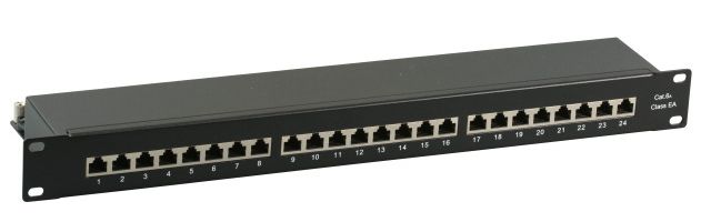 EFB Elektronik Patch Paneel | 24x RJ45 | Cat6a | 1U | Zwart