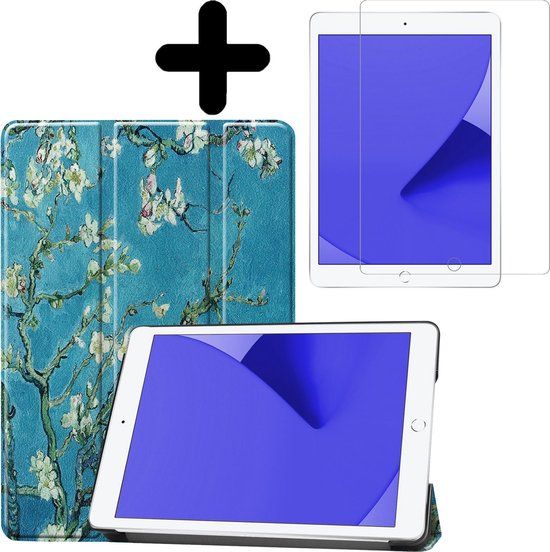 LUQ Book Case voor iPad 10.2" (2019/2020) - Bloesem - Kunstleer