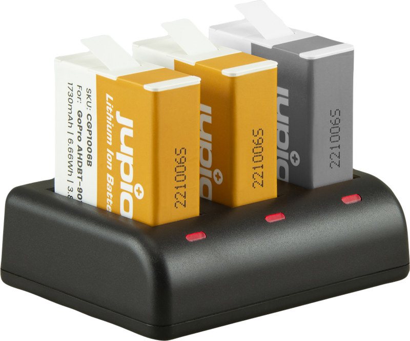 Jupio Kit: Enduro Battery GoPro HERO 9/10/11 AHDBT-901 (2x) + Compact USB Triple Charge