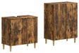 ARNHEM Ensemble de meubles de salle de bain 2 pièces Chêne fumé Bois transformé