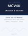 Grade 12 Calculus & Vectors MCV4U Exam & Test Prep Workbook