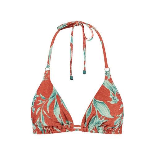 Cyell voorgevormde triangel bikinitop lichtbruin/mintgroen