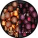 Merkloos / Sans marque Billiet - Vanlaere 40x stuks kleine kunststof kerstballen koper en aubergine paars 3 cm