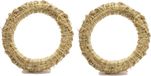 Decoris Stro Krans - Set van 2 - 40 cm - Multi - Bois