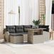 Maison Exclusive - Ensemble de jardin 7 pièces, gris clair, en polyrotin