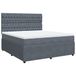 vidaXL Boxspringbed met matras, donkergrijs, 200x200 cm, fluweel