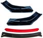 Extremo Tuning Pare-chocs additionnel 4 pièces carbone brillant avec inserts rouges
