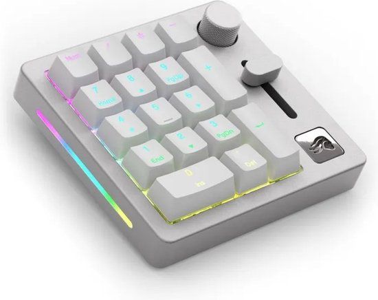 Glorious GMMK Wireless Numpad - Fox Switches, szary/biały
