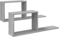 vidaXL Zwevende schappen 2 st Grijs Sonoma 80 x 15 x 30 cm