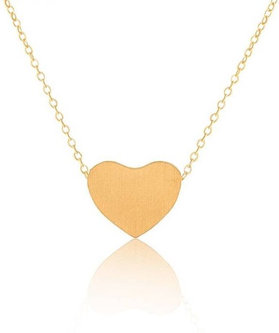 Joboly Hart heart love liefde musthave ketting - Dames - Goudkleurig - 45 cm