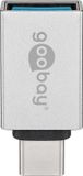 Goobay 51596 USB A naar USB-C Adapter Zilver