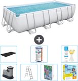 Bestway Rechthoekig Power Steel Zwembad - 549 x 274 x 122 - Grijs