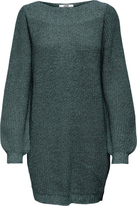 Jacqueline de Yong JDYWHITNEY Megan L/S Boat Dress Knt - Women's Dress - North Atlantic/w Black - XS