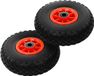 vidaXL Steekwagenwielen 3,00-4 (260x85) massief PU 2 st