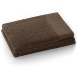 AmeliaHome Gastenhanddoek bruin 30x50 cm 100% katoen kwaliteit absorberend chocolade Amari
