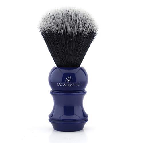 Jag Shaving Blauwe scheerkwast hars Premium handvat & zwart synthetisch haar gloednieuw ontwerp geweldig als een geschenk