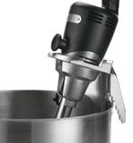 OEM Robuuste bekerhouder voor staafmixers, zilverkleurig, geschikt voor bevestiging aan de rand van een pan