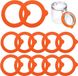 Merkloos Azalia 12 stuks afdichtringen, weckpotten, 99 x 68 mm, siliconen inmaakringen, oranje
